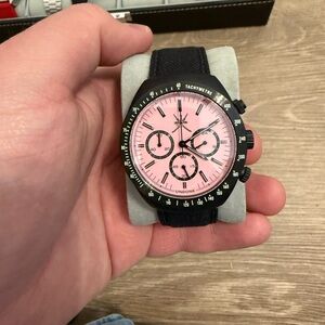 #16/300 Undone Stellar Speedster Chronograph Quartz Watch with Pink Khanjar Dial